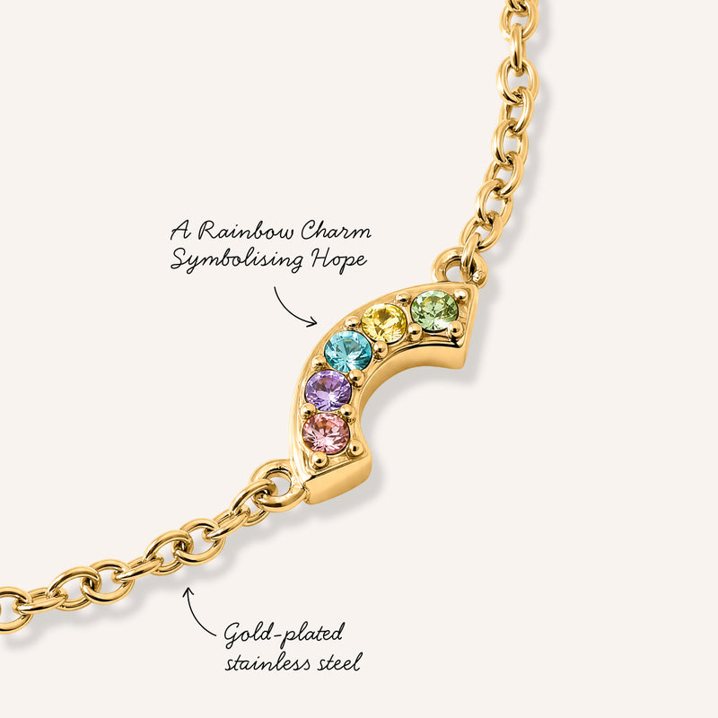 Tommy's Charity Rainbow Bracelet (Gold)