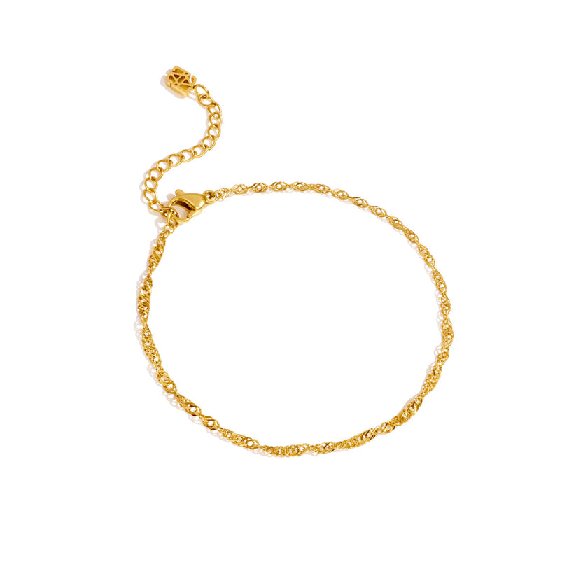 Layering Twisted Chain Bracelet (Gold)
