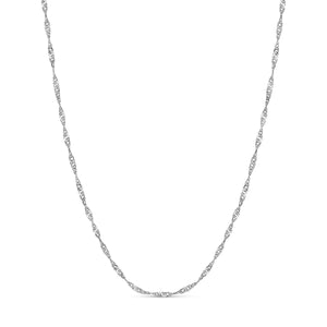 Twisted Chain Necklace (Silver)