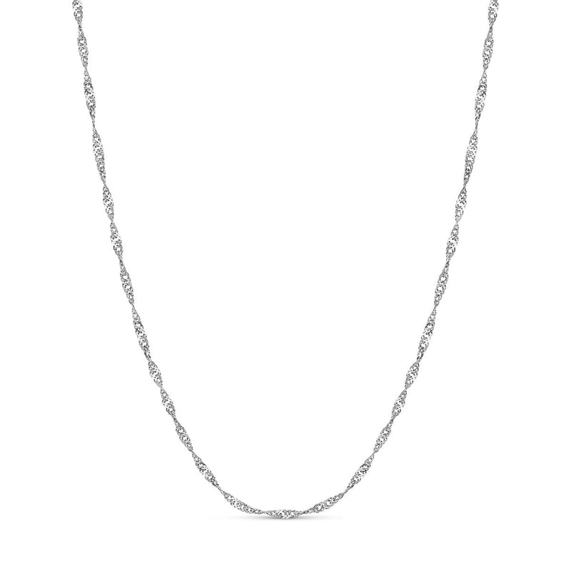 Twisted Chain Necklace (Silver)