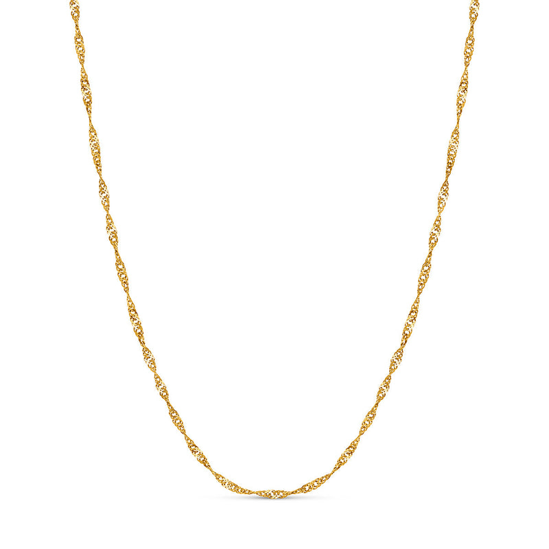 Twisted Chain Necklace (Gold)