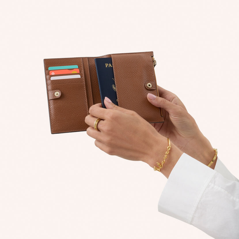 Leather Passport Holder (Tan)