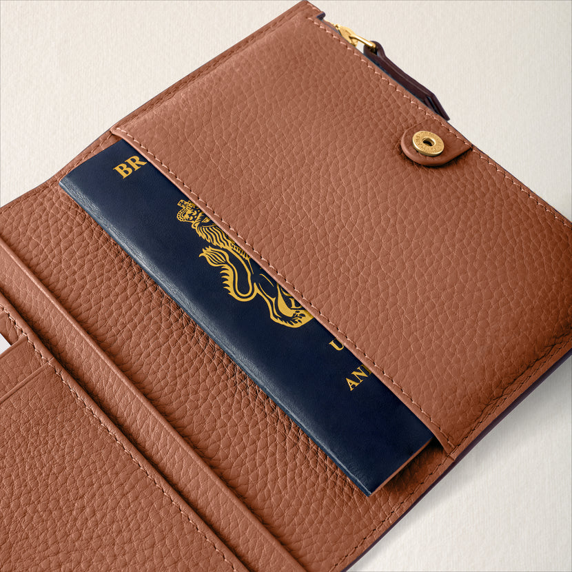 Leather Passport Holder (Tan)