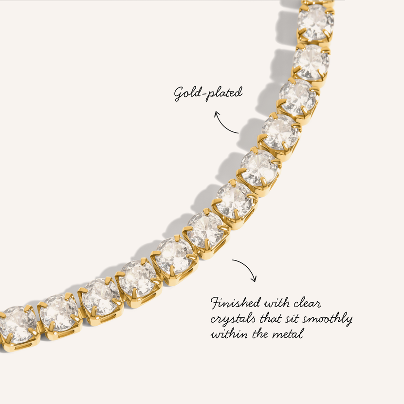 Mini Tennis Chain Bracelet (Gold)
