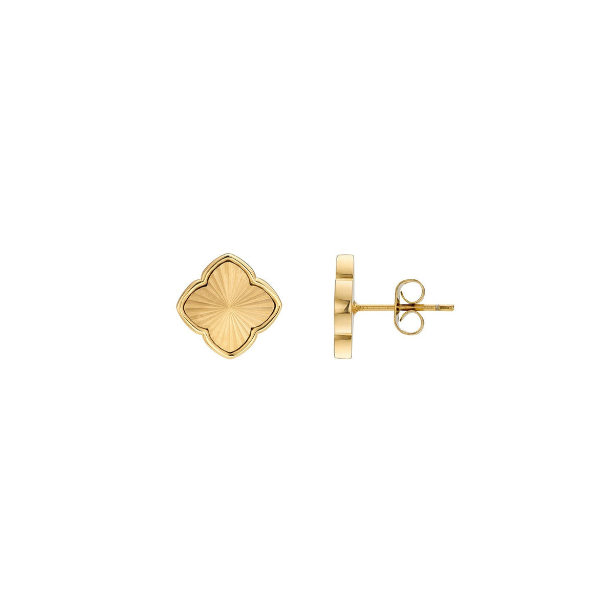Textured Clover Stud Earrings