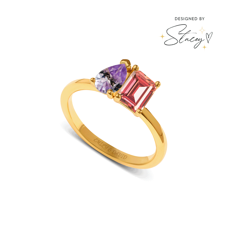Custom Toi Et Moi Birthstone Legacy Ring (Gold)
