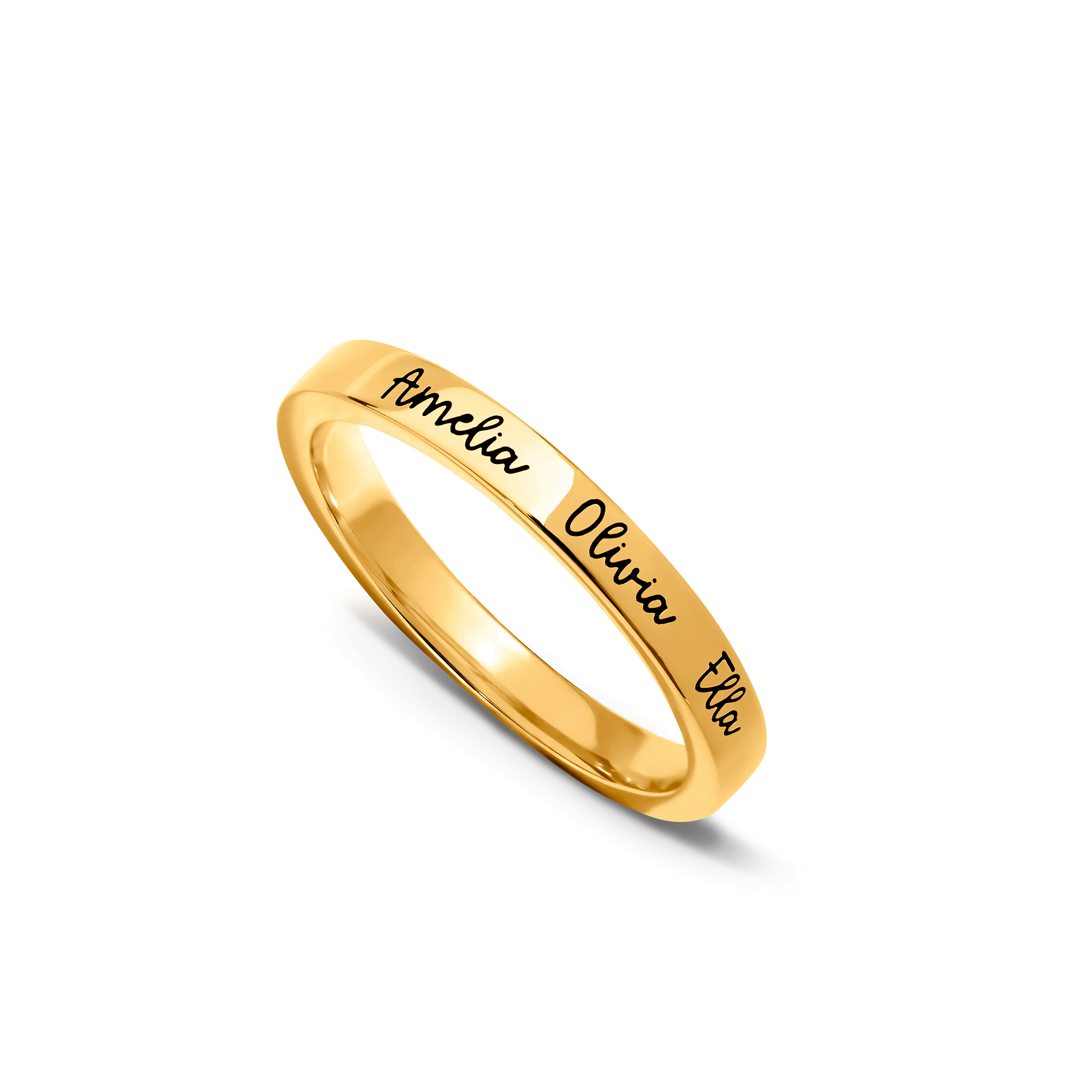 Fine Script Name Ring (Gold) – Abbott Lyon