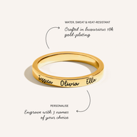 Fine Script Name Ring (Gold)