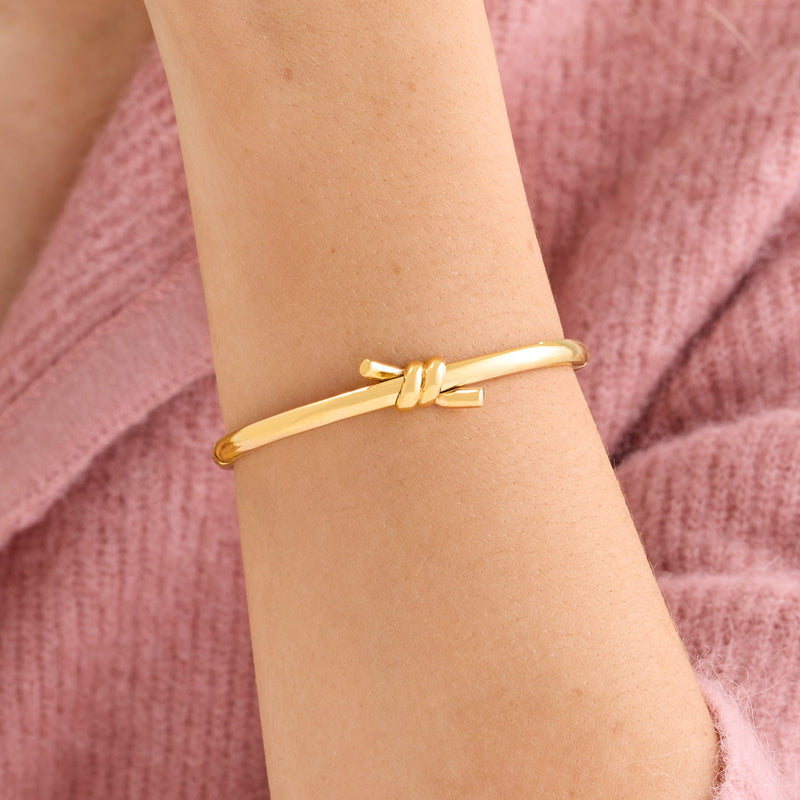 Twisted Knot Bangle (Gold)