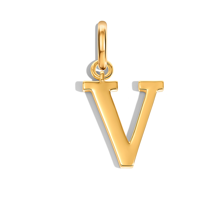 Large Didot Initial Accessories Charm (Gold)
