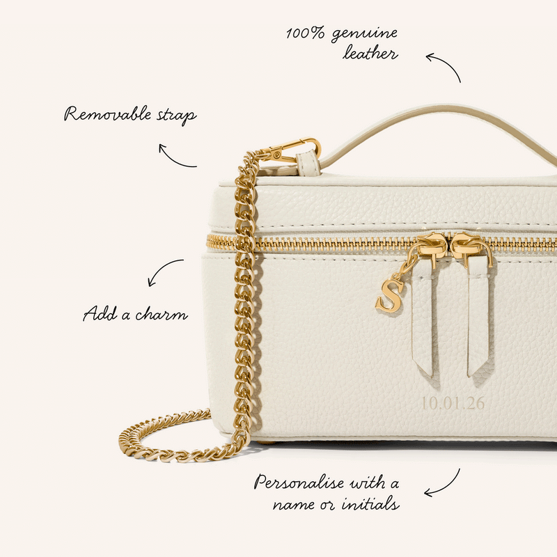 Leather Vanity Bag (Ivory)
