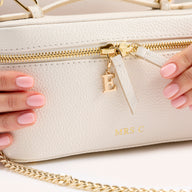 Leather Vanity Bag (Ivory)