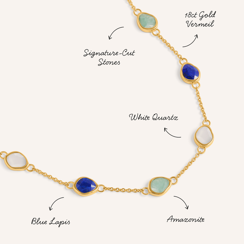 Signature Cut Multi-Gemstone Bracelet  (Gold)