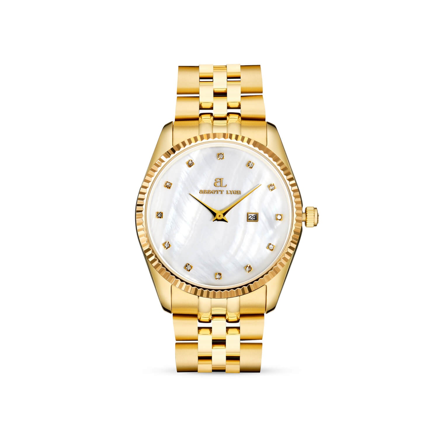 Gold Pearl Link Belgravia 36 Watch Abbott Lyon