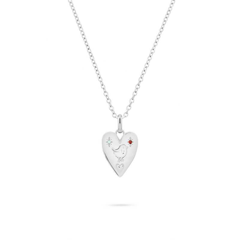 Murphys Sketches x Abbott Lyon Custom Robin Locket (Silver)