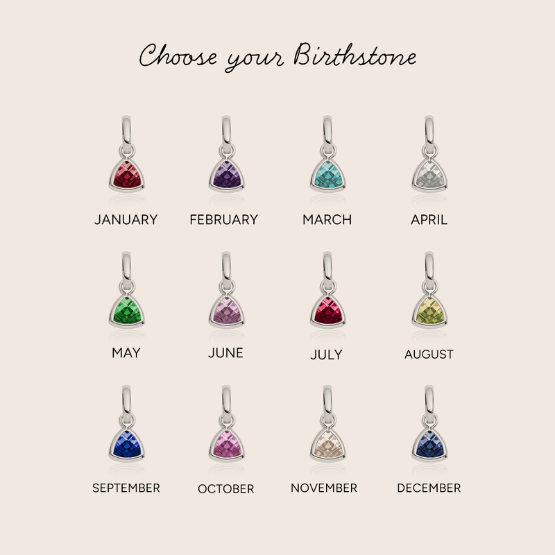 Droplet Birthstone Pendant (Silver)