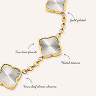 Avery White Mesh 23mm Watch Layering Set (Gold/Silver)