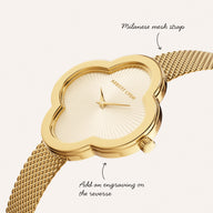 Lucky Clover Mesh 25mm Watch Layering Set (Gold/Silver)