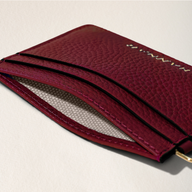 Leather Card Holder (Plum)