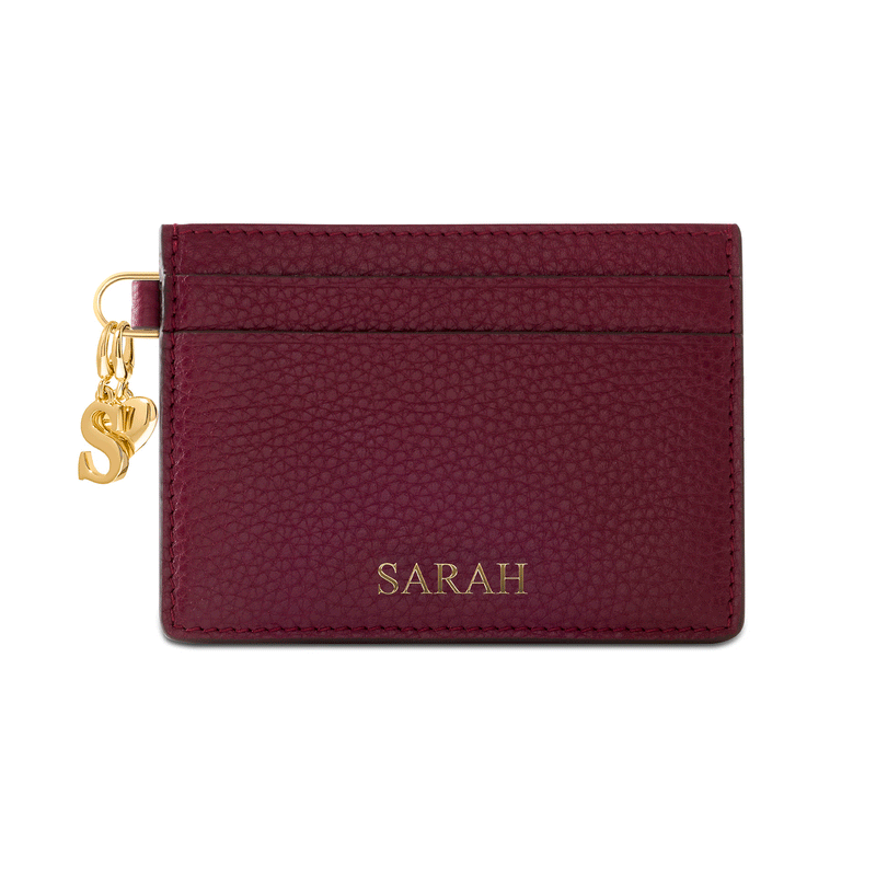 Leather Card Holder (Plum)