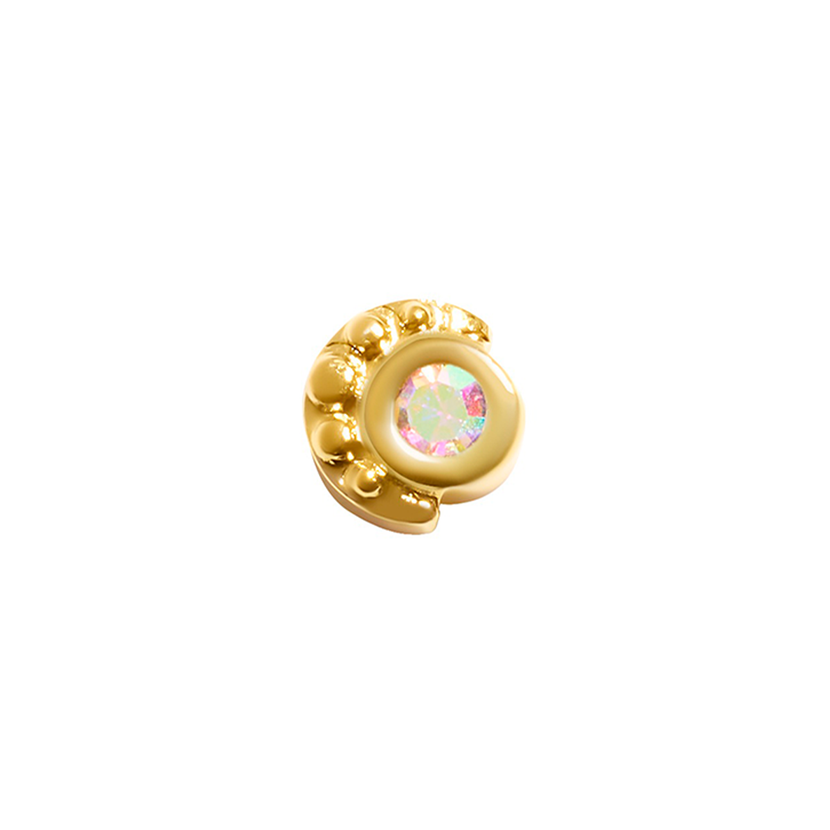 Celestial Skies Floating Moon Charm (Gold)