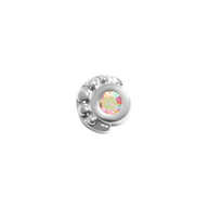 Celestial Skies Floating Moon Charm (Silver)