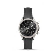 Men's Greenwich Chronograph 40 Silicone Strap Watch (Black)