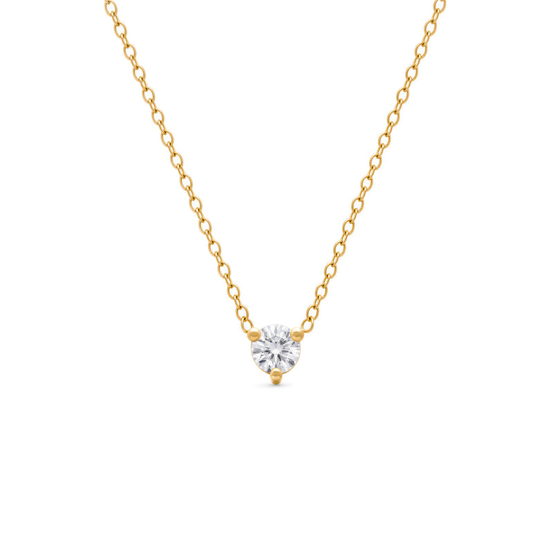 Crystal Round Necklace (Gold) - Worth £49