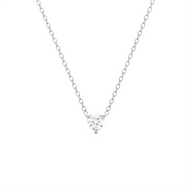 Crystal Round Necklace (Silver) - Worth £49