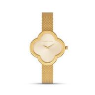 Lucky Clover Mesh 25mm Watch (Gold)