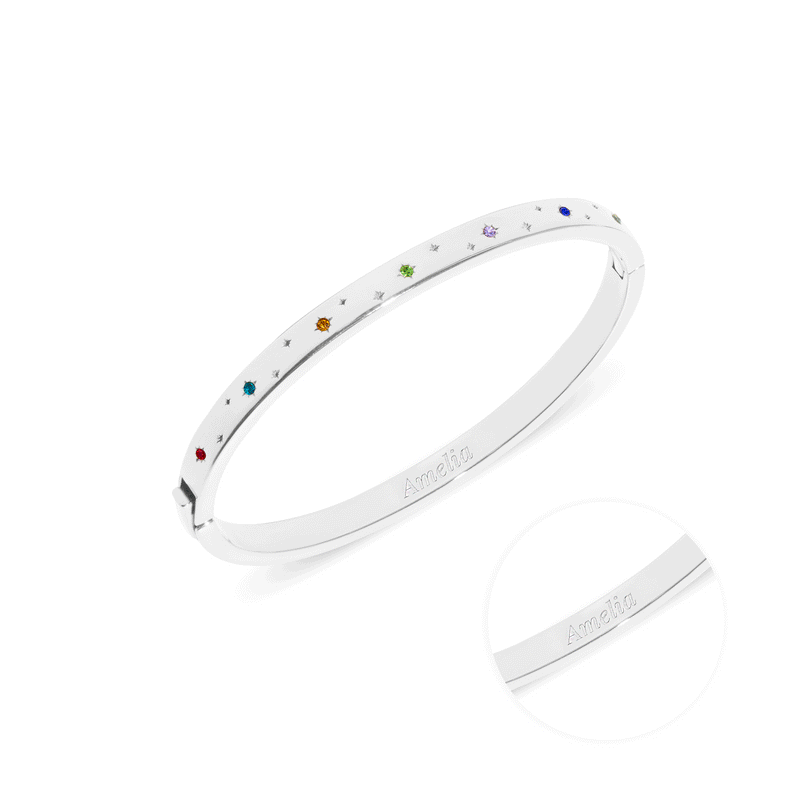 The Story of Us Bangle (Silver)