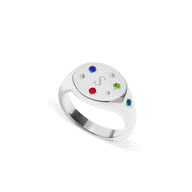 The Story of Us Oval Signet Ring (Silver)