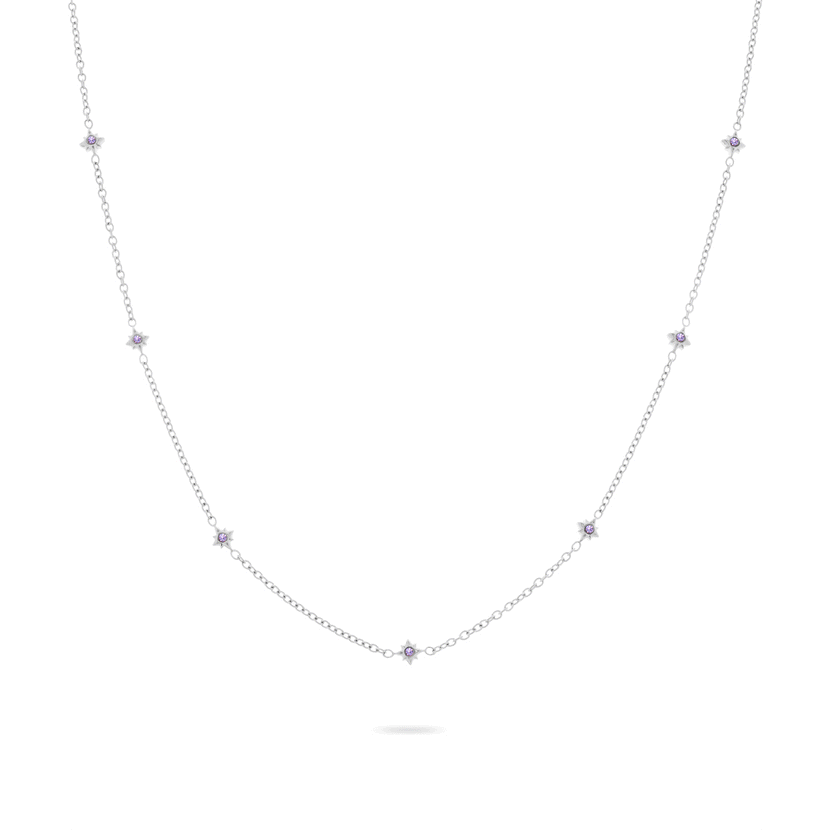 Written In The Stars Birthstone Necklace (Silver)