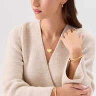 The Story of Us Heart Locket Necklace (Gold)