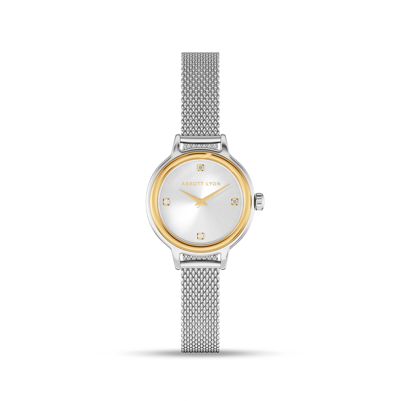 Avery Mesh 23mm Watch (Two Tone)