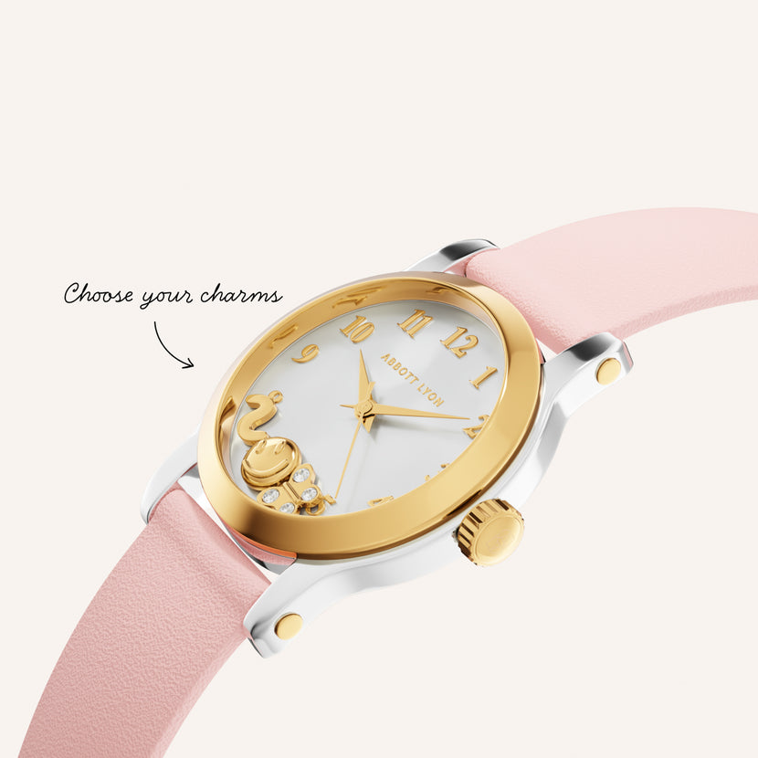 Mini Me Floating Charm 24mm Watch (Gold)