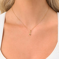 Star Birthstone Necklace (Gold)