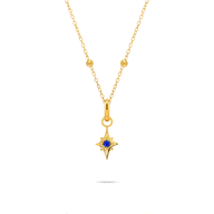 Star Birthstone Necklace (Gold)