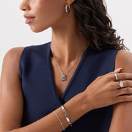 Star Birthstone Necklace (Silver)