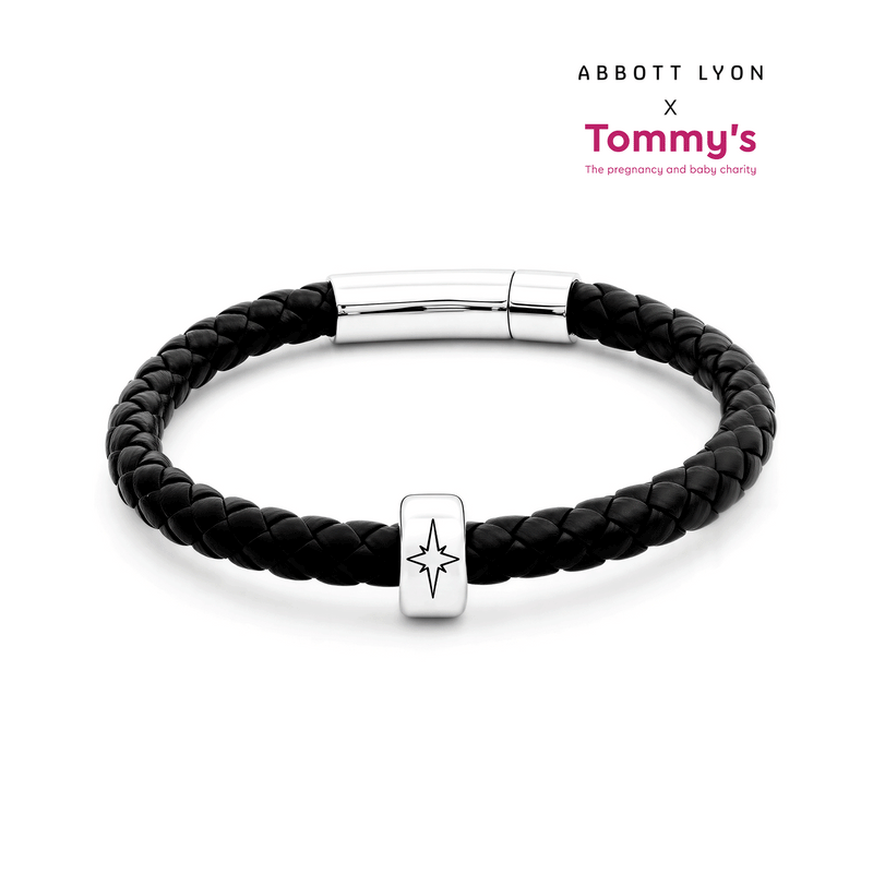 Tommy's Charity Genuine Leather Charm Bracelet (Black)