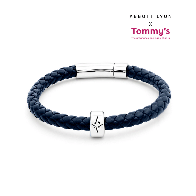 Tommy's Charity Genuine Leather Charm Bracelet (Navy)