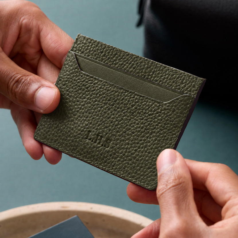 Men's Leather Card Holder (Green)
