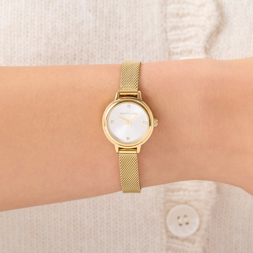 Avery Mesh 23mm Watch (Gold)