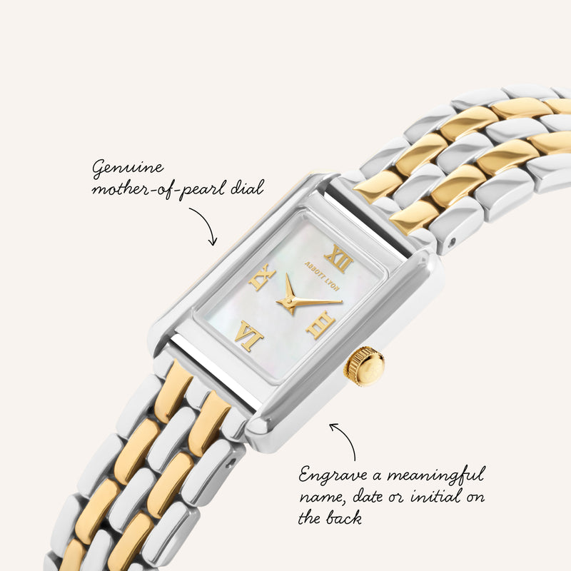 Mini Chelsea Mother of Pearl Watch (Gold/Silver)