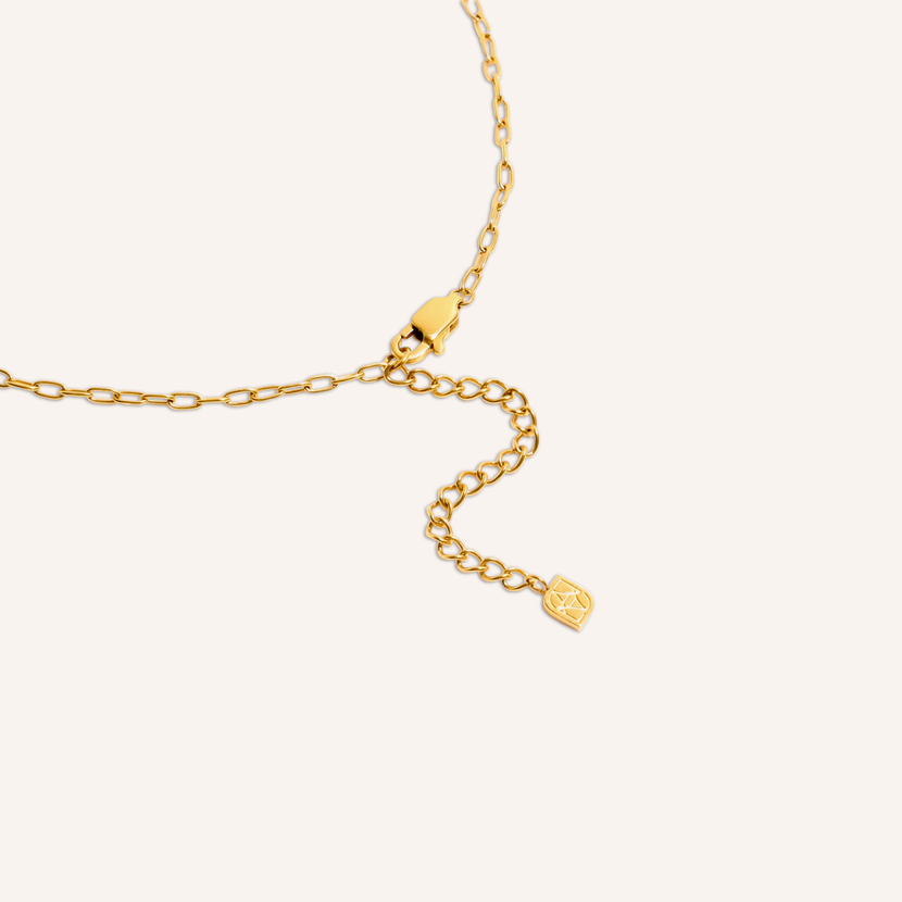 Mini Paperclip Chain Necklace (Gold)