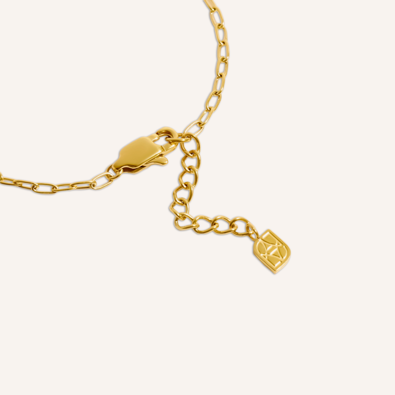 Mini Paperclip Chain Bracelet (Gold)