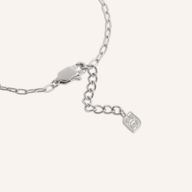Mini Paperclip Chain Bracelet (Silver)