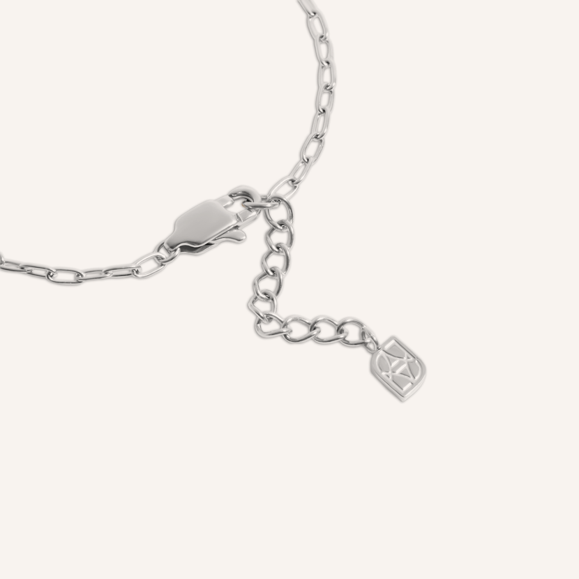 Mini Paperclip Chain Bracelet (Silver)