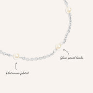 Pearlescent Stationed Bracelet (Silver)