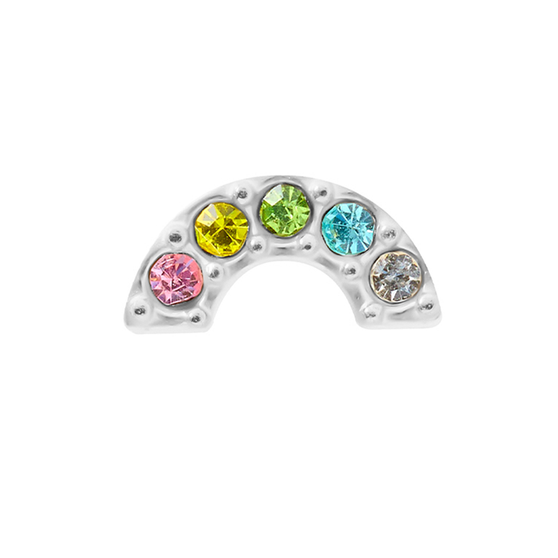 Mini Me Floating Rainbow Charm (Silver)